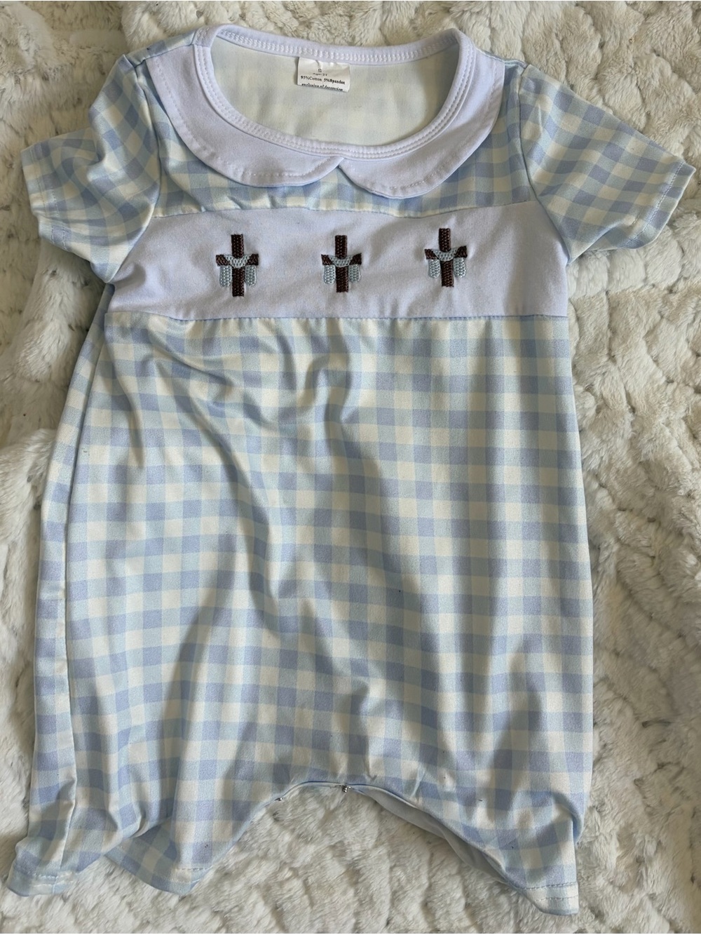 Boys Boutique Easter Romper — Size 2T ✝️💙